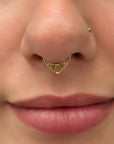 AYAMUN FACE - 18k Yellow Gold Piercing Ring