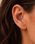 BELCHER DOUBLE - 18k White Gold Piercing Stud