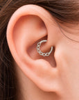 BELCHER DOUBLE FACE - 18k White Gold Piercing Ring