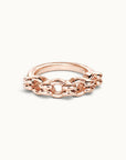 BELCHER DOUBLE - Anneau de Piercing Or Rose 18k