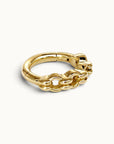 BELCHER DOUBLE - Anneau de Piercing Or Jaune 18k
