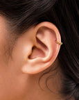 BELCHER DOUBLE - Anneau de Piercing Or Jaune 18k