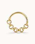 BELCHER TRIPLE FACE - 18k Yellow Gold Piercing Ring