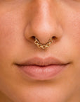 BELCHER TRIPLE FACE - 18k Yellow Gold Piercing Ring