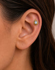 BIG AREDRANE - 18k Yellow Gold & Topaz Piercing Stud