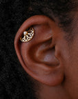 BIG CHARLES - Piercing Perle D'eau Douce et Or Jaune 18k