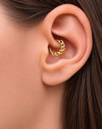 CUBAINE FACE - 18k Yellow Gold Piercing Ring
