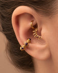 ZOUINA - 18k Yellow Gold & Turquoise Piercing ring