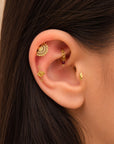 TAHAR - 18k Yellow Gold Piercing Stud