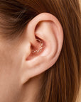 FORÇAT FACE - Anneau de Piercing Or Rose 18k