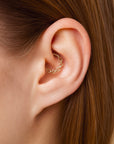 FORÇAT FACE - Anneau de Piercing Or Jaune 18k