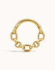 FORÇAT FACE - Anneau de Piercing Or Jaune 18k