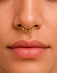 FORÇAT FACE - Anneau de Piercing Or Jaune 18k