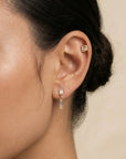JEANINE - 18k Yellow Gold & Diamond Piercing Stud