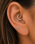 MILDRED - 18k White Gold & Diamond Piercing Stud