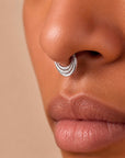 JULES FACE - 18k White Gold Piercing Ring