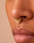 JULES FACE - Anneau de Piercing Or Jaune 18k