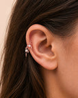KAHENA - Anneau de Piercing Perles D'eau Douces et Or Rose 18k