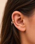KAHENA - Anneau de Piercing Perles D'eau Douces et Or Jaune 18k