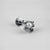 Elegant bee-inspired ear piercing stud 18k white gold with pearl