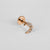 18k rose gold crescent moon piercing stud set with white diamonds
