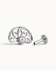 LIL CHARLES - 18k White Gold & Fresh Water Pearl Piercing Stud