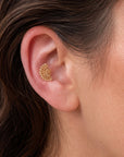 LIL NEKHEKH TEXTURED - 18k Yellow Gold Piercing Stud
