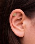 LIL NEKHEKH TEXTURED - 18k Yellow Gold Piercing Stud