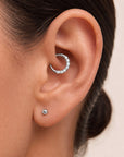 LOLA - 18k White Gold & Diamond Piercing Ring
