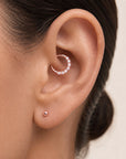 LOLA - 18k Rose Gold & Diamond Piercing Ring
