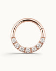 LOLA - 18k Rose Gold & Diamond Piercing Ring