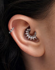 LOUIS - Anneau de Piercing Or Gris 18k