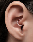 LOUISE FACE - Anneau de Piercing Perle d'eau Douce et Or Rose 18k