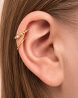 LOUISE - Anneau de Piercing Perle D'eau Douce et Or Jaune 18k