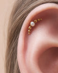 LOUISETTE - 18k Yellow Gold & Fresh Water Pearl Piercing Stud