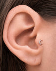 LUNARA - Piercing Diamant et Or Rose 18k