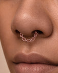 MARINE FACE - Anneau de piercing Or Rose 18k