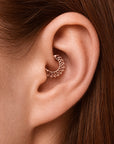 MINA - 18k Rose Gold Piercing Ring
