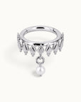 NOUR - Anneau de Piercing Perle D'eau Douce et Or Gris 18k