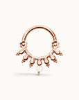 NOUR FACE - 18k Rose Gold & Fresh Water Pearl Piercing Ring