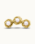 ROSA - Piercing Perles D'eau Douces et Or Jaune 18k