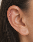 18k gold scorpion ear piercing jewelry with diamond accent, luxury body jewelry for helix or cartilage