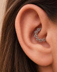 SÉBASTIENNE FACE - 18k White Gold Piercing ring