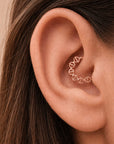 SÉBASTIENNE FACE - 18k Rose Gold Piercing ring