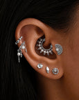 LOU - Piercing Perle D'eau Douce et Or Gris 18k