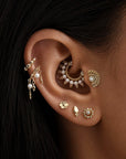 LOU - 18k Yellow Gold & Fresh Water Pearl Piercing Stud