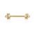 18k yellow solid gold nipple piercing barbell bee-inspired with pearls