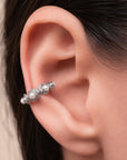 VERNAISON - Anneau de Piercing Perles D'eau Douces et Or Gris 18k
