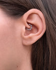 YAHYA FACE - 18k White Gold Piercing Ring