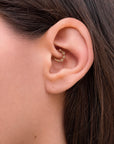 YAHYA FACE - 18k Yellow Gold Piercing Ring